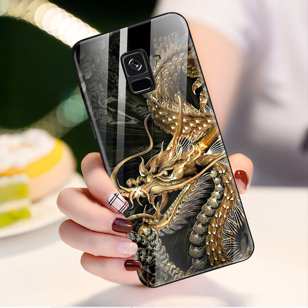 Dragon Tempered Glass Phone Case for Samsung Galaxy A8 Plus