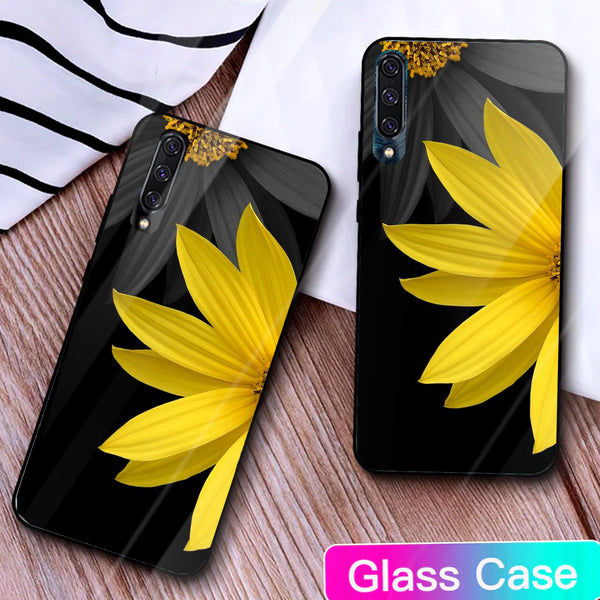 Beautiful Flowers Tempered Glass Phone Case for Samsung Galaxy A50