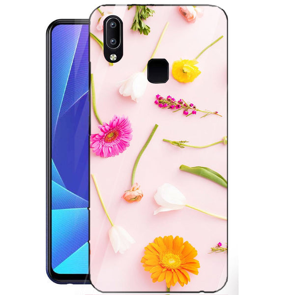 Beautiful Flowers Tempered Glass Phone Case for Vivo Y91