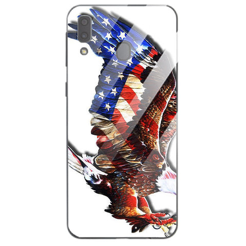 Eagle Tempered Glass Phone Case for Samsung Galaxy A20