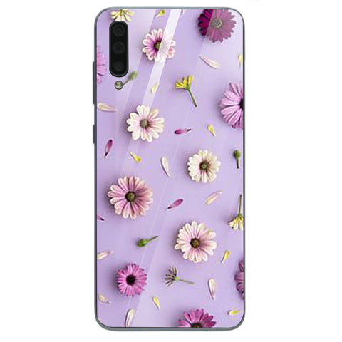 Beautiful Flowers Tempered Glass Phone Case for Samsung Galaxy A70
