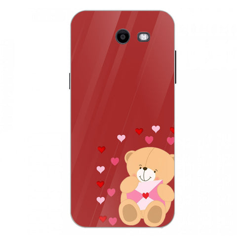 Cute Teddy Bear Tempered Glass Phone Case for Samsung Galaxy J3 Prime