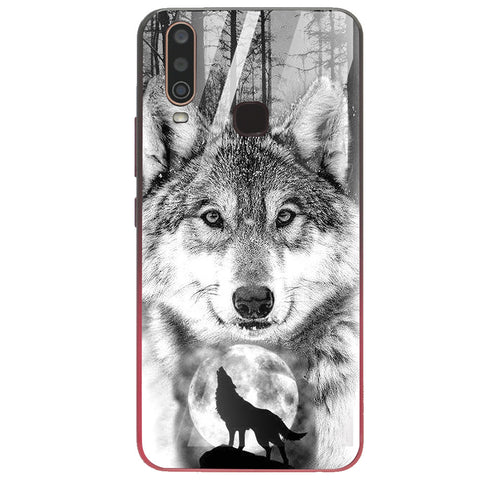 Wolf Eyes Tempered Glass Phone Case for Vivo Y17