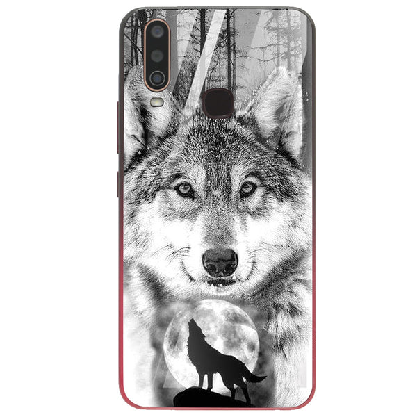 Wolf Eyes Tempered Glass Phone Case for Vivo Y15