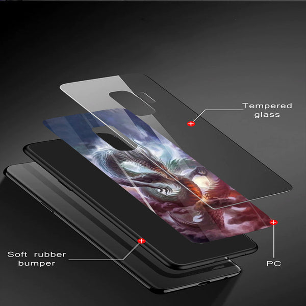 Dragon Tempered Glass Phone Case for Samsung Galaxy S9