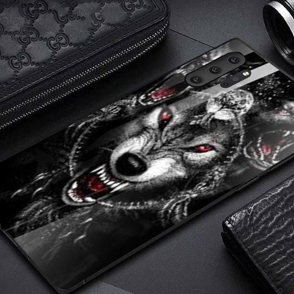 Wolf Eyes Tempered Glass Phone Case for Samsung Galaxy Note 10 Plus