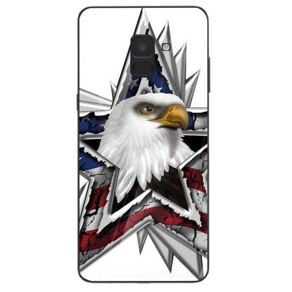 Eagle Tempered Glass Phone Case for Samsung Galaxy A8 Plus