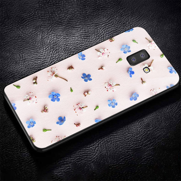 Beautiful Flowers Tempered Glass Phone Case for Samsung Galaxy J6 Plus