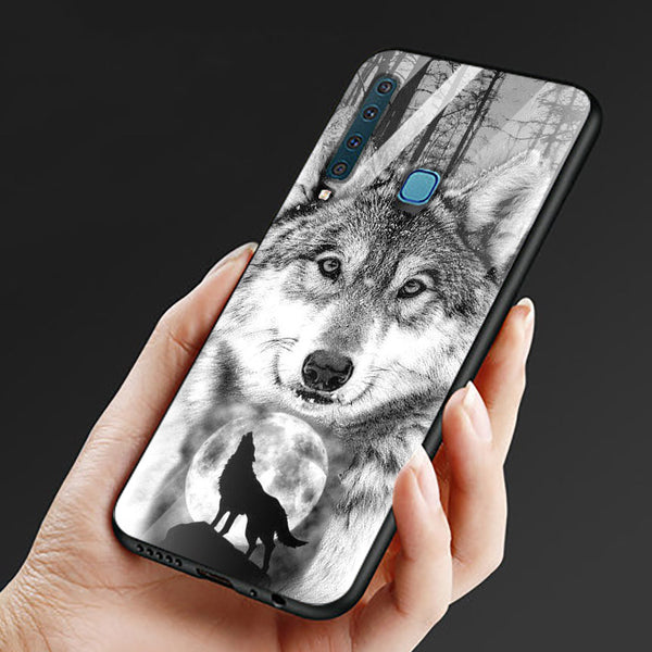 Wolf Eyes Tempered Glass Phone Case for Samsung Galaxy A9 2018