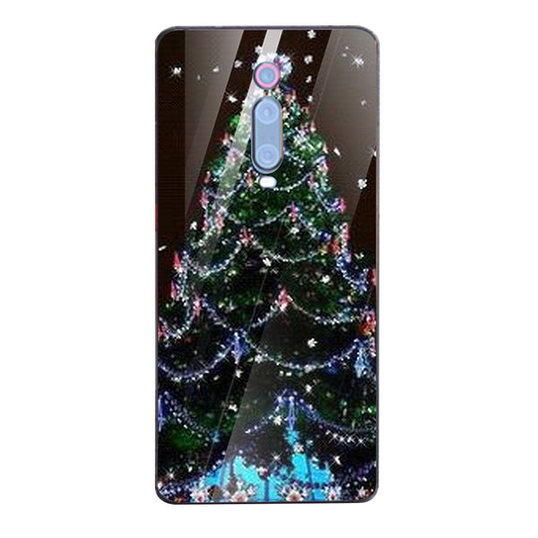 Merry Chrismas Tempered Glass Phone Case for Xiaomi Redmi K20