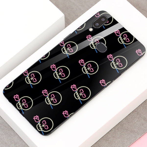 Halloween Skull Tempered Glass Phone Case for Samsung Galaxy A10S