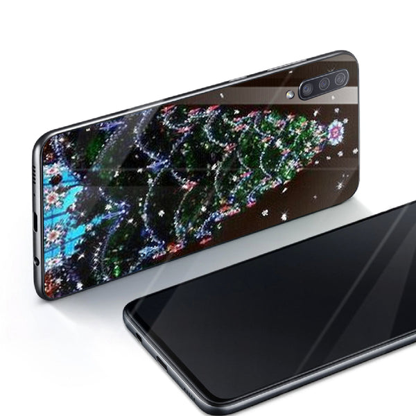Merry Chrismas Tempered Glass Phone Case for Samsung Galaxy A70