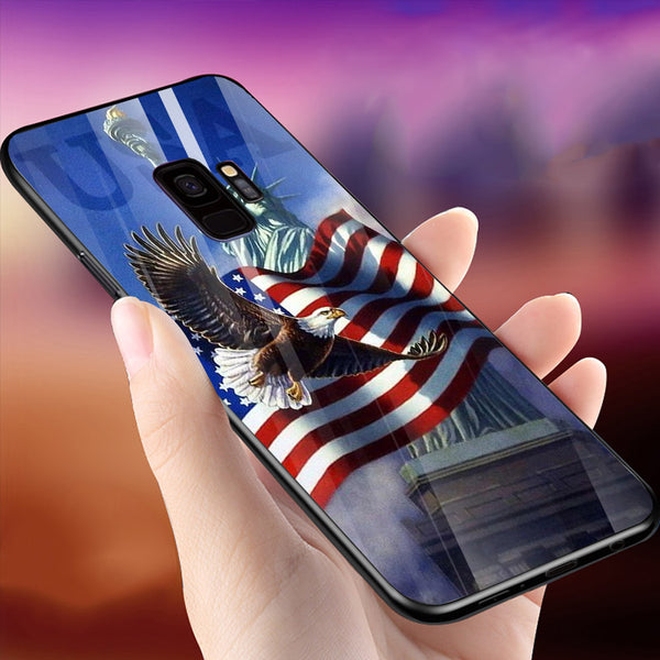 Eagle Tempered Glass Phone Case for Samsung Galaxy S9