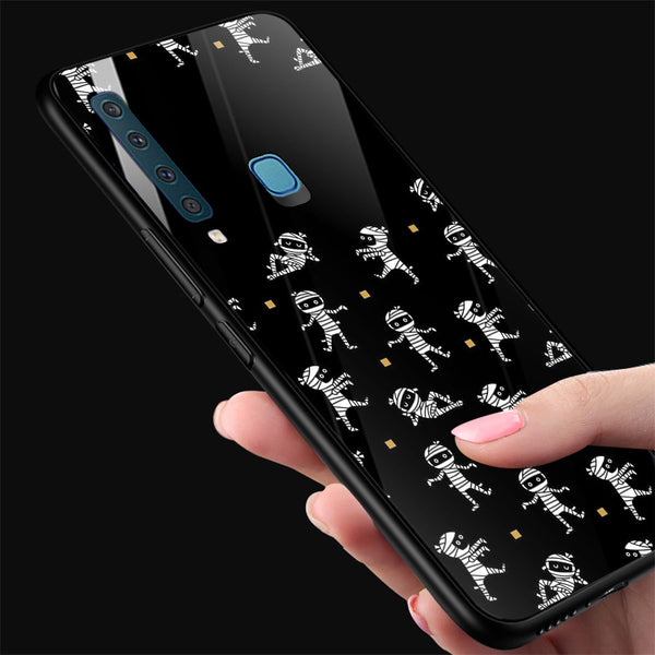 Halloween Skull Tempered Glass Phone Case for Samsung Galaxy A9 2018
