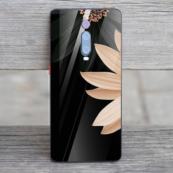 Beautiful Flowers Tempered Glass Phone Case for Xiaomi Redmi K20 Pro