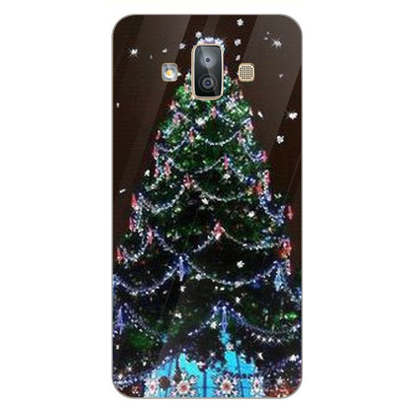 Merry Chrismas Tempered Glass Phone Case for Samsung Galaxy J7 Duo