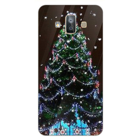 Merry Chrismas Tempered Glass Phone Case for Samsung Galaxy J7 Duo