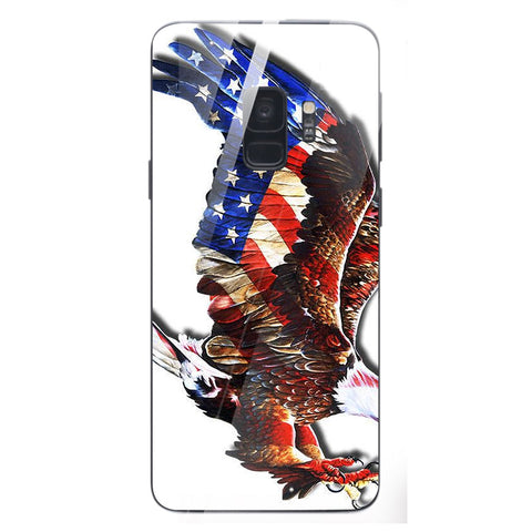 Eagle Tempered Glass Phone Case for Samsung Galaxy S9