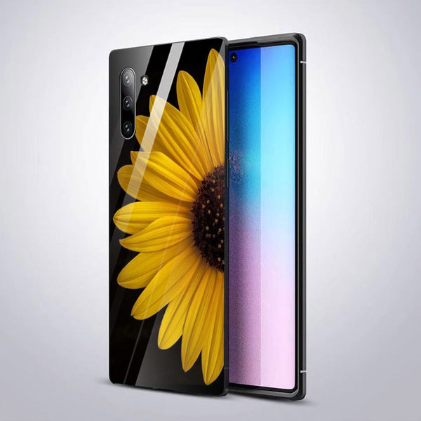 Beautiful Flowers Tempered Glass Phone Case for Samsung Galaxy Note 10