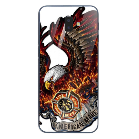 Eagle Tempered Glass Phone Case for Samsung Galaxy J6 Plus