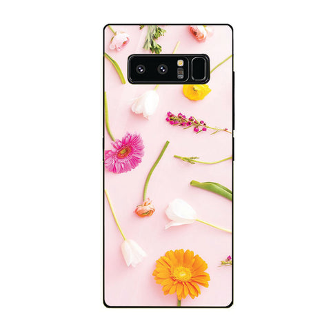 Beautiful Flowers Tempered Glass Phone Case for Samsung Galaxy Note 8