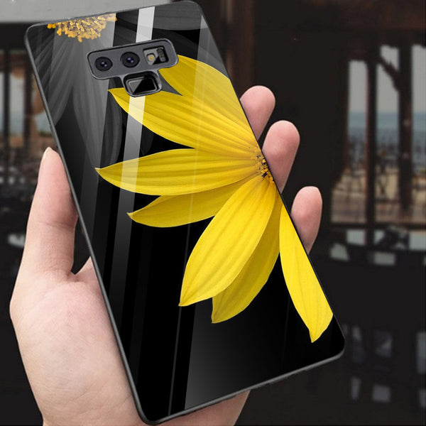 Beautiful Flowers Tempered Glass Phone Case for Samsung Galaxy Note 9