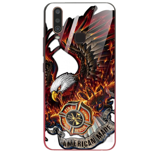 Eagle Tempered Glass Phone Case for Vivo Y17