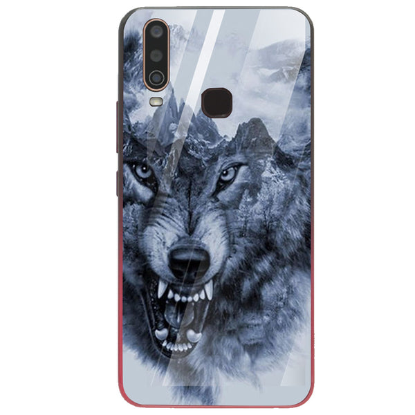 Wolf Eyes Tempered Glass Phone Case for Vivo Y15