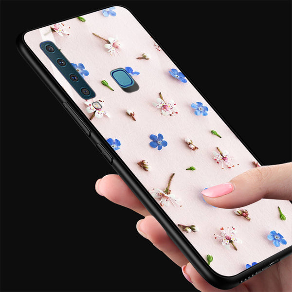 Beautiful Flowers Tempered Glass Phone Case for Samsung Galaxy A9 2018