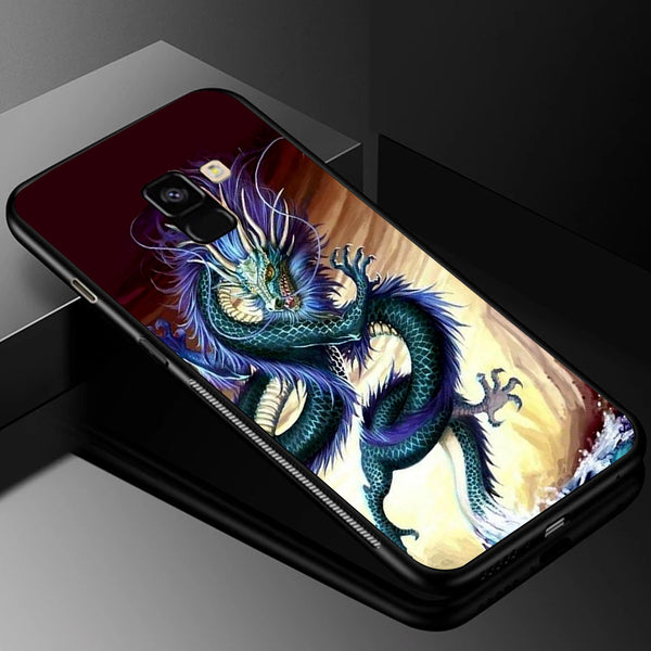 Dragon Tempered Glass Phone Case for Samsung Galaxy A8 Plus