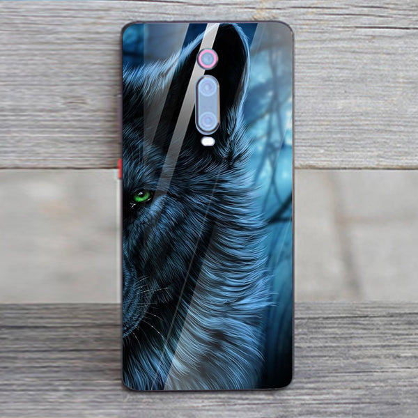 Wolf Eyes Tempered Glass Phone Case for Xiaomi Redmi K20 Pro