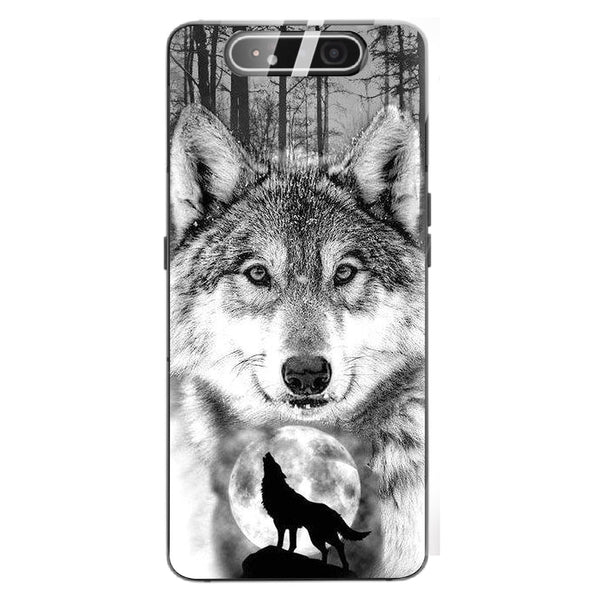 Wolf Eyes Tempered Glass Phone Case for Samsung Galaxy A80