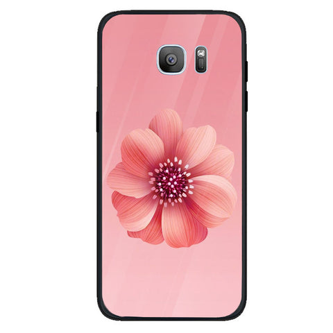 Beautiful Flowers Tempered Glass Phone Case for Samsung Galaxy S7