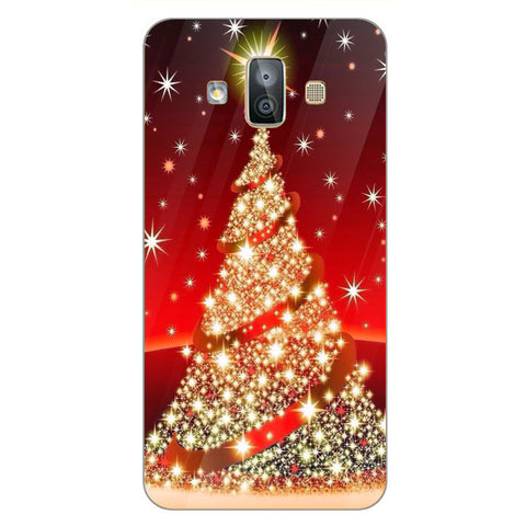 Merry Chrismas Tempered Glass Phone Case for Samsung Galaxy J7 Duo