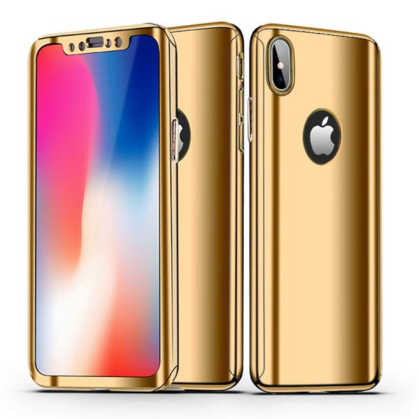 360 Plating Mirror Case For iPhone X 8 7 & Samsung Galaxy S Series