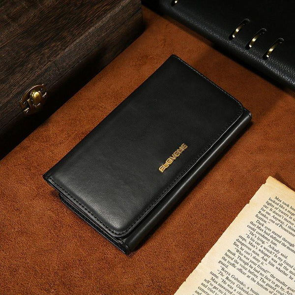 Vintage Leather Three Fold Flip Wallet Case For iPhone 7 Plus