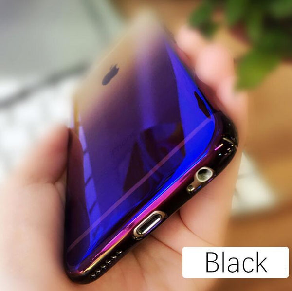 Aurora Gradient Color Transparent Case For iPhone 6s 6 Plus light Cover Hard PC Case