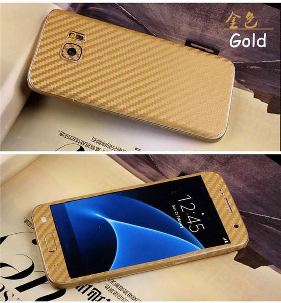 3D Carbon Fiber Full Body Back Film Sticker Case Cover Wrap Skin