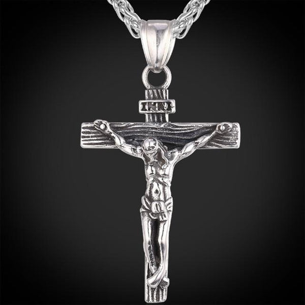 Jesus Piece Necklace Stainless Steel Chain Christian